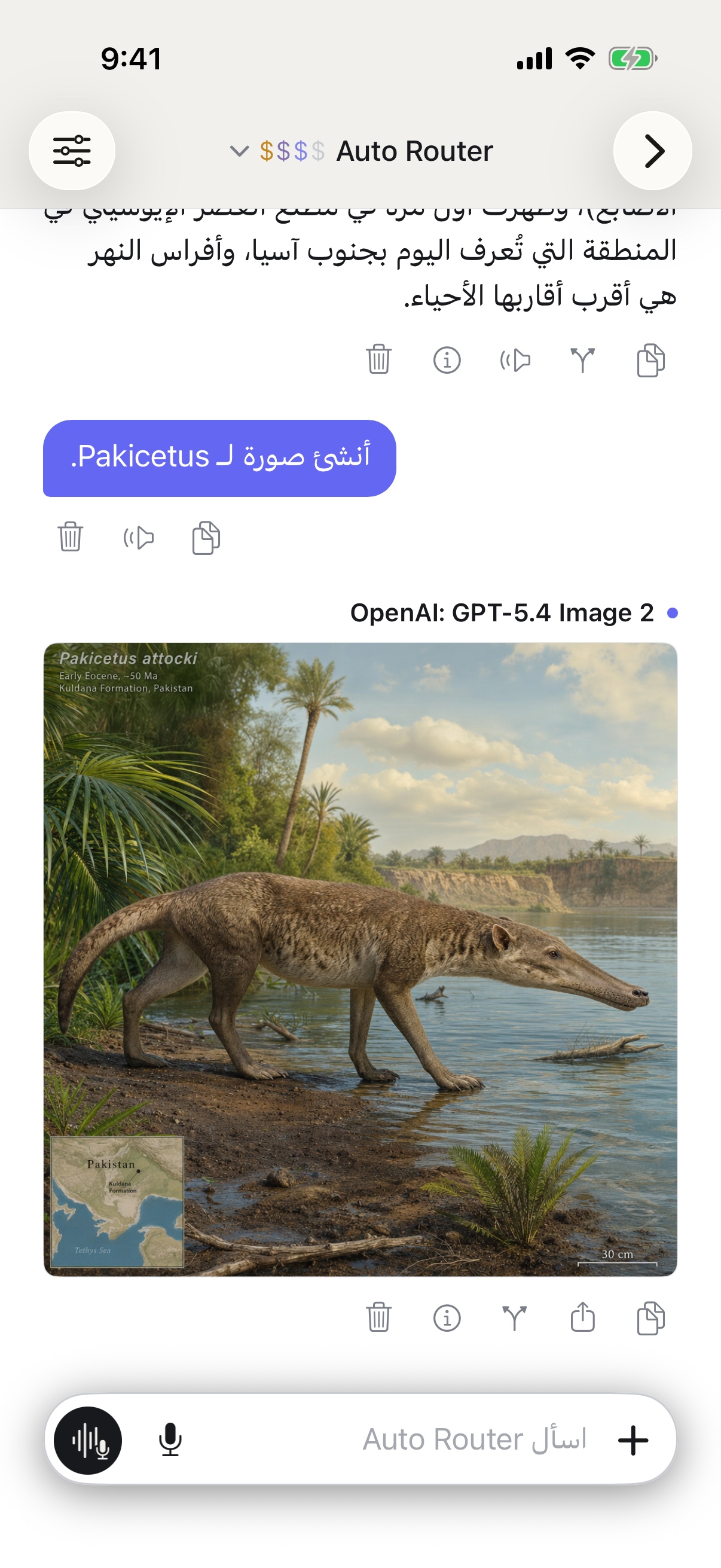 محادثة RouterChat على iPhone