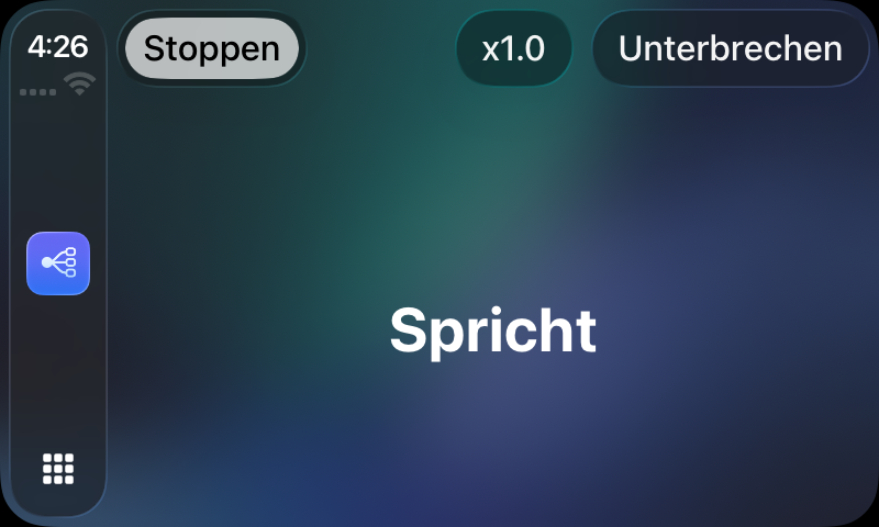RouterChat spricht eine Antwort in CarPlay