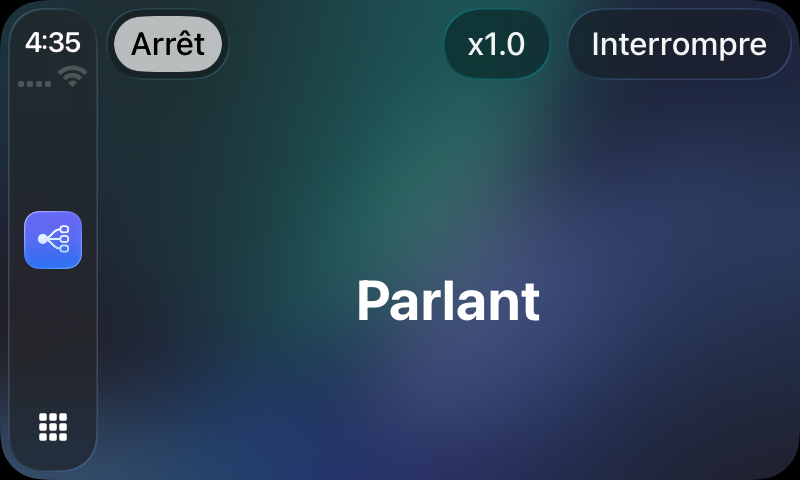 RouterChat lit une réponse dans CarPlay