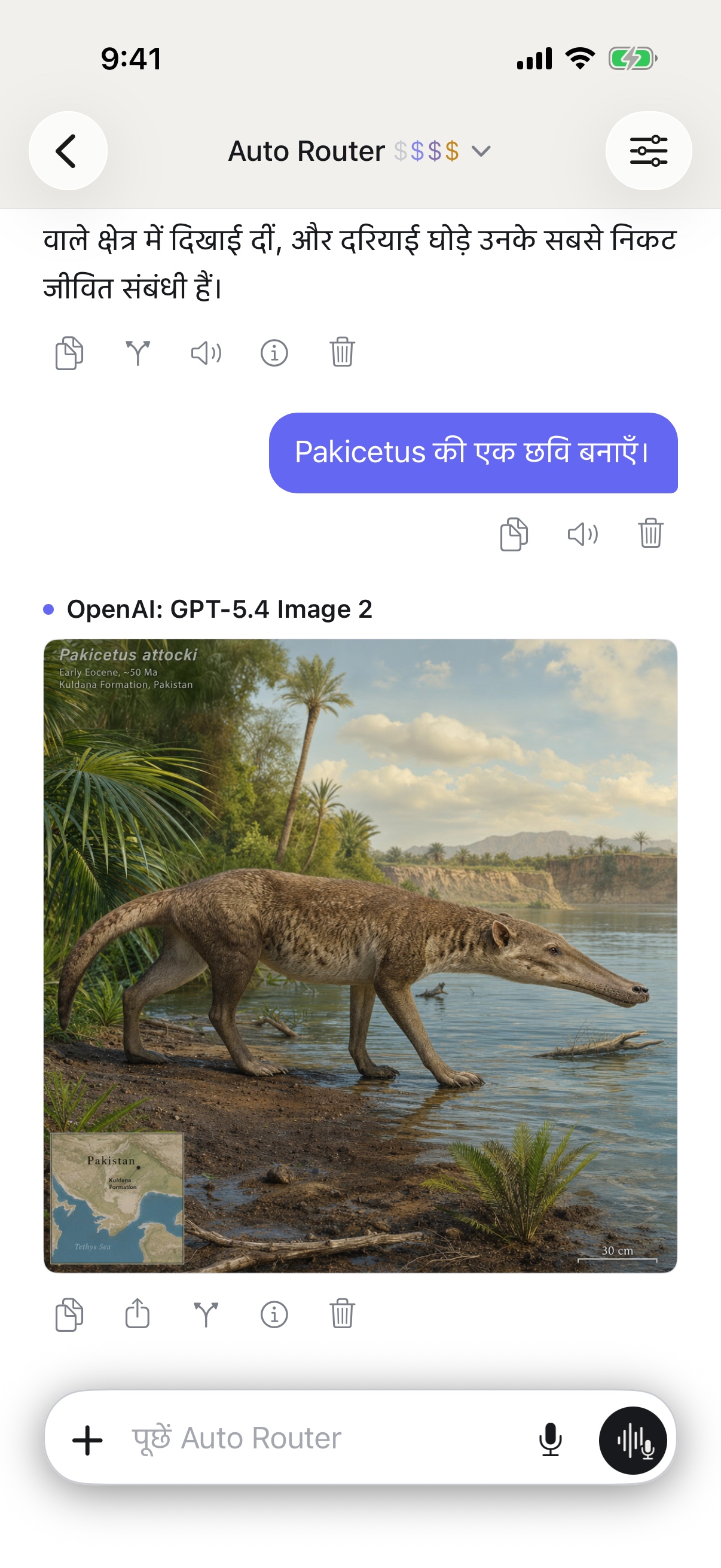 iPhone पर RouterChat बातचीत