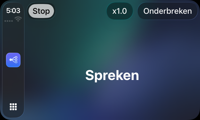 RouterChat spreekt een antwoord uit in CarPlay