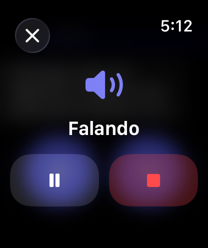 Controlos de respostas faladas do RouterChat no Apple Watch