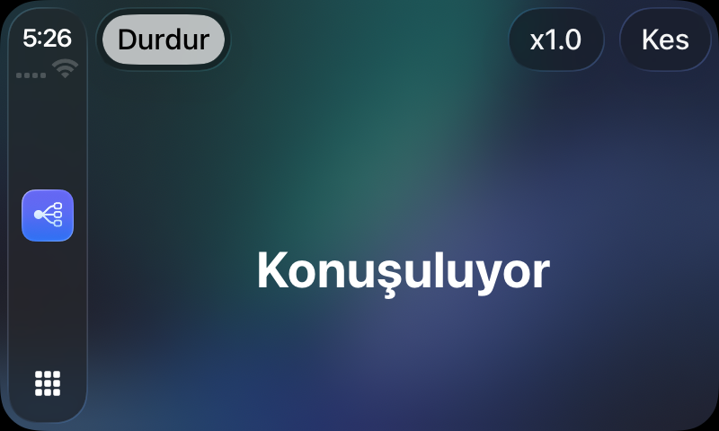 CarPlay’de bir yanıtı seslendiren RouterChat